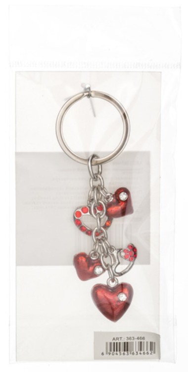 Брелок для ключей "сердца" 3*0.5*6.5 см Guangzhou Xincle (363-466) 
