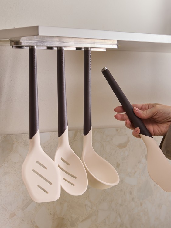 Лопатка smartchef, 32 см, бежевая/бордовая (80108)