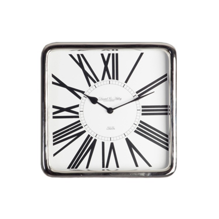 Часы 45-227-31, металл, стекло, chrom, ROOMERS FURNITURE Часы 45-227-31, металл, стекло, chrom, ROOMERS FURNITURE