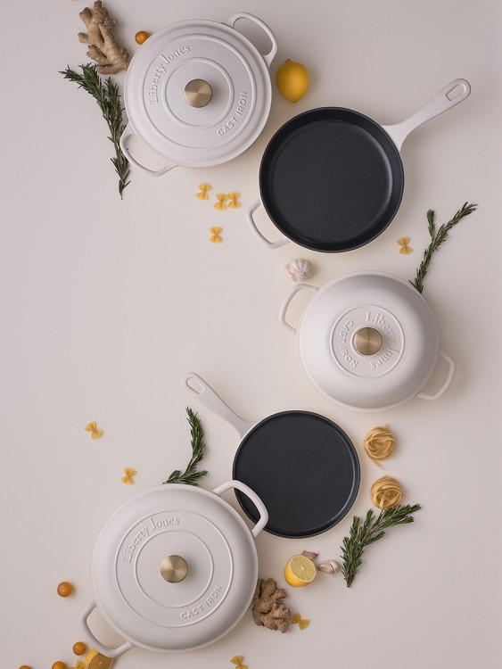 Сковорода блинная чугунная D24 см из коллекции "Шеффилд", молочная (80249)