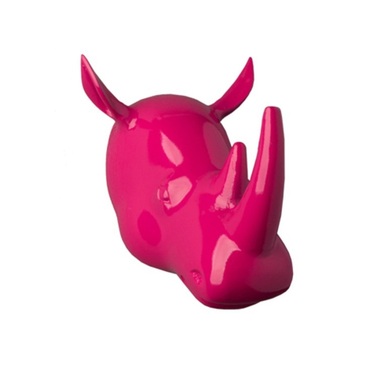 Голова носорога 4004-P, металл, pink, ROOMERS FURNITURE