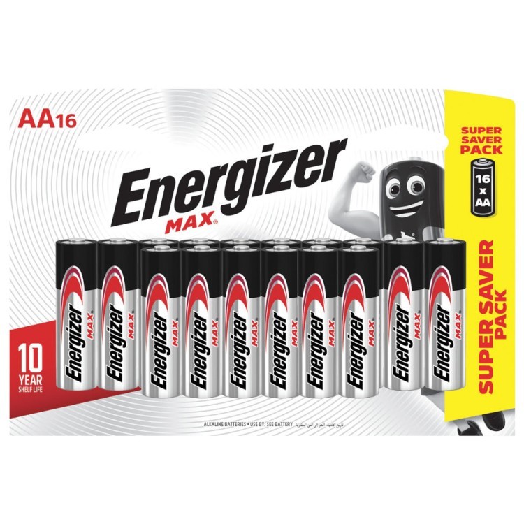 Батарейки алкалиновые Energizer Max LR06 (AA) 16 шт E301533101 (455106) (65486)