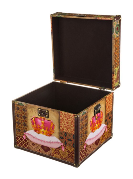 Набор декоративных сундуков из 3 шт."винтаж.корона"  l:40*40*34,5 см, m:34,5*34,5*30 см, s:30*30*2 Fuzhou Baodeyou (706-245) 