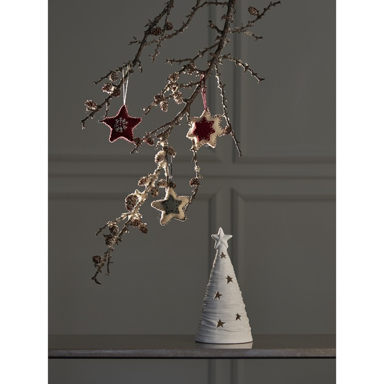 Набор елочных украшений из фетра christmas stars из коллекции new year essential, 3 шт. (76752)