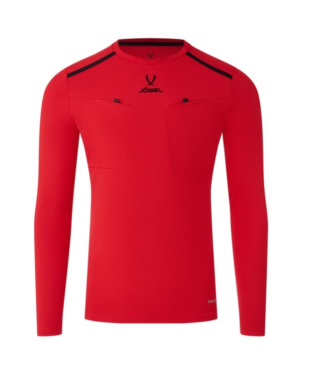 Футболка судейская с длинным рукавом JÖGEL DIVISION PerFormDRY Referee LS Tee, красный (2123310) Футболка судейская с длинным рукавом JÖGEL DIVISION PerFormDRY Referee LS Tee, красный (2123310)