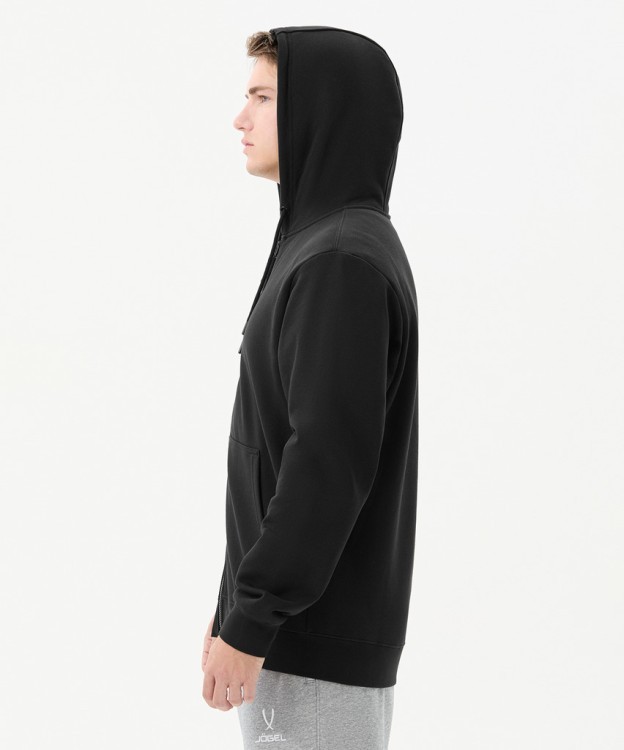 Флисовое худи на молнии JÖGEL ESSENTIAL Cotton Fleece FZ Hoodie, черный (2122102)
