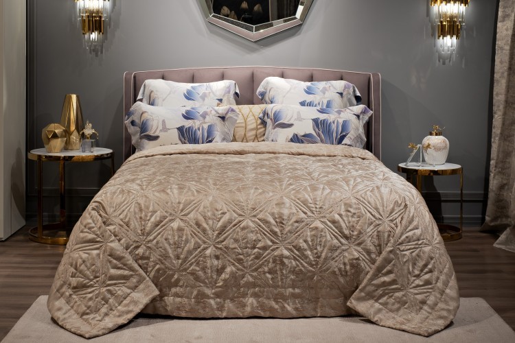 Кровать Odry c подъем.мех. велюр лилово-серый Vel19 206*220*120 (TT-00006002)