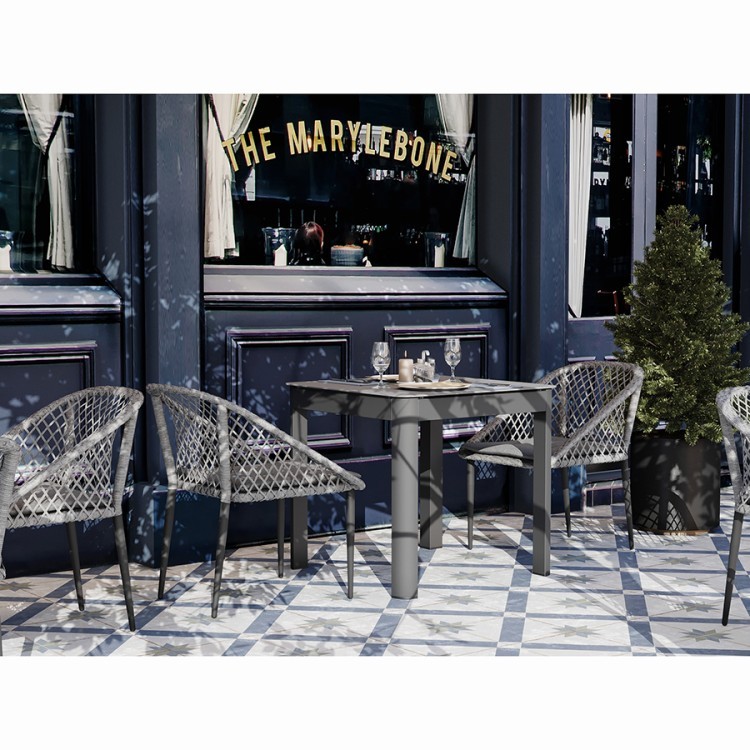 Стол обеденный leif, 80х80 см, серо-бежевый (75807)