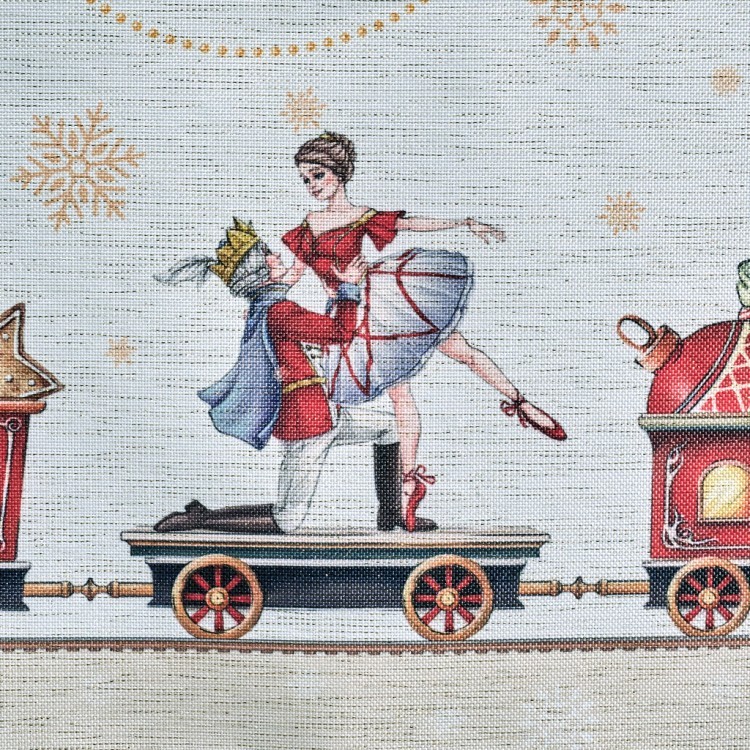 Скатерть  140х400 cm прямоугольная, "щелкунчик" цвет: бежевый, tm lefard, полиэстер 100% Lefard (986-002-22)