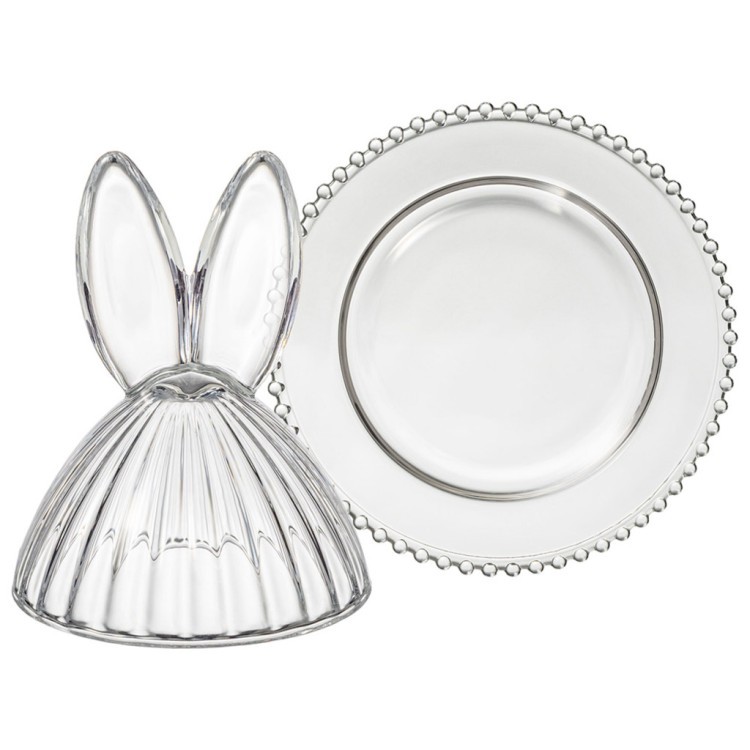 Блюдо сервировочное с крышкой "rabbit family" 19,3*19,3*19 см Lefard (302-103)