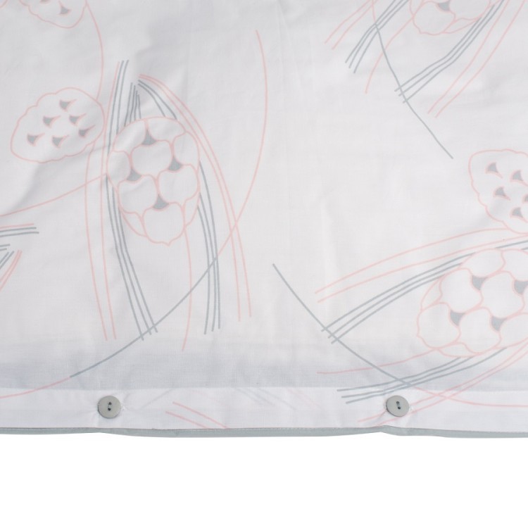 Пододеяльник двухсторонний из перкаля светло-серый с принтом Хвойное утро russian north, 200х220 см (67344)