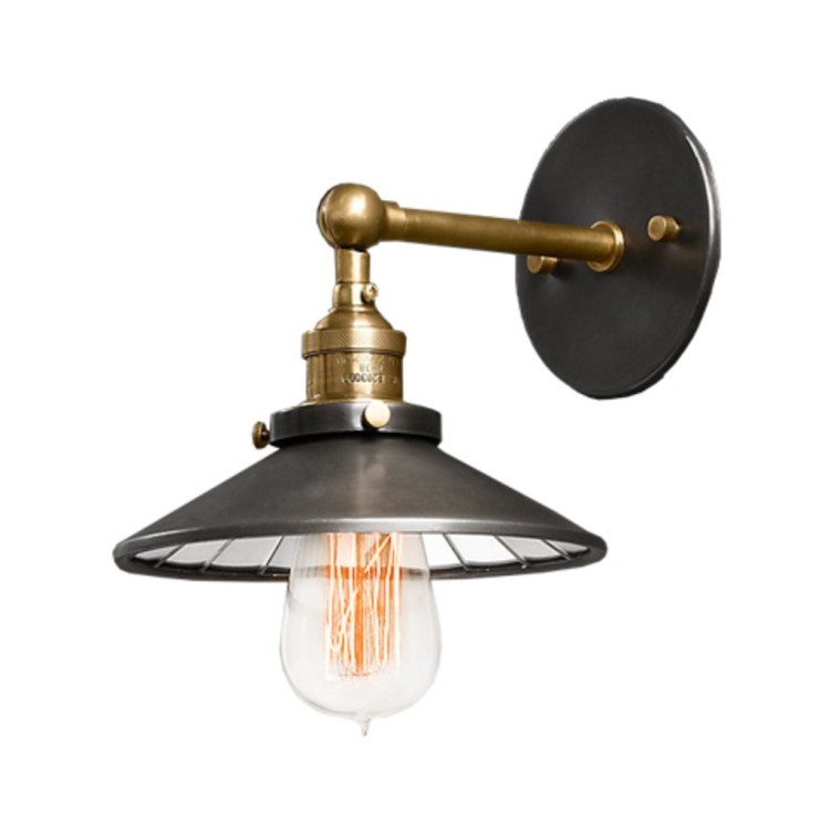 Бра Скон DTL9103-M, металл, Gold, black finish, RESTORATION HARDWARE