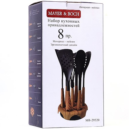 Кухонный набор на подставке 8 пр нейлон/термопластик Mayer&Boch (29520)