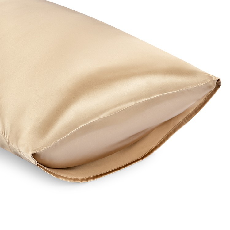 Наволочка из натурального шелка бежевого цвета из коллекции essential, 50х70 см (77832)