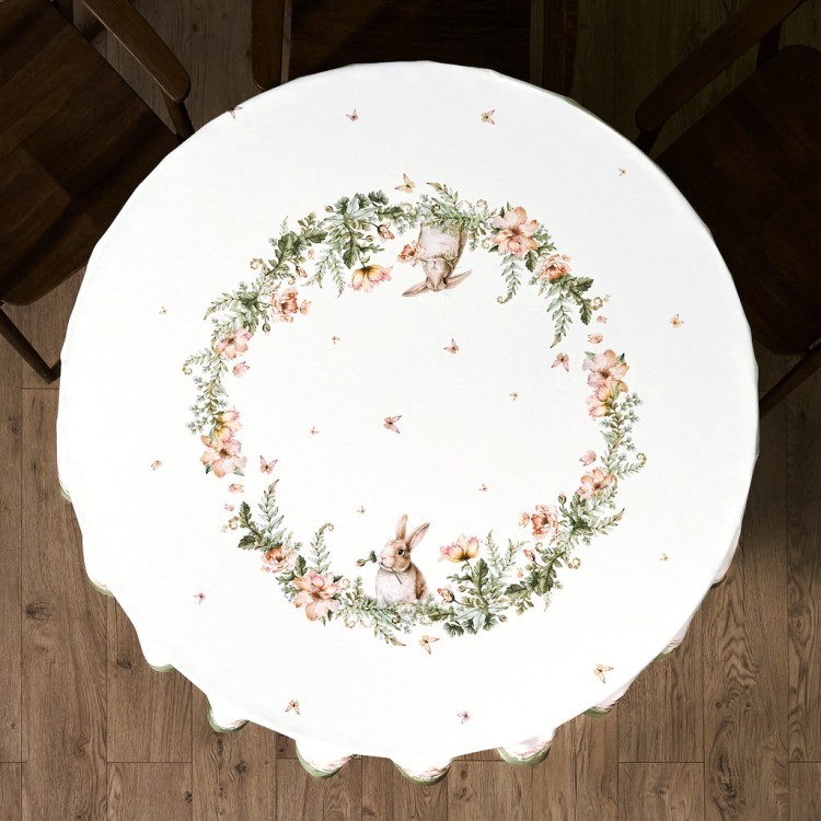 Скатерть круглая "sense" 190см ,зеленый 100%хлопок, твил с пропиткой Lefard (850-753-22)