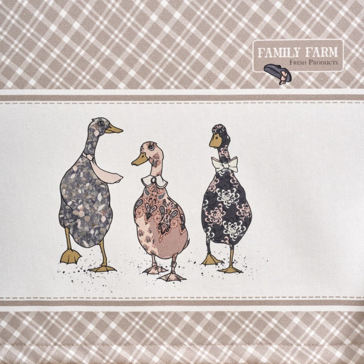 Скатерть "family farm" 160х220см , 100% хлопок, клетка , твил, пропитка Lefard (850-748-21)