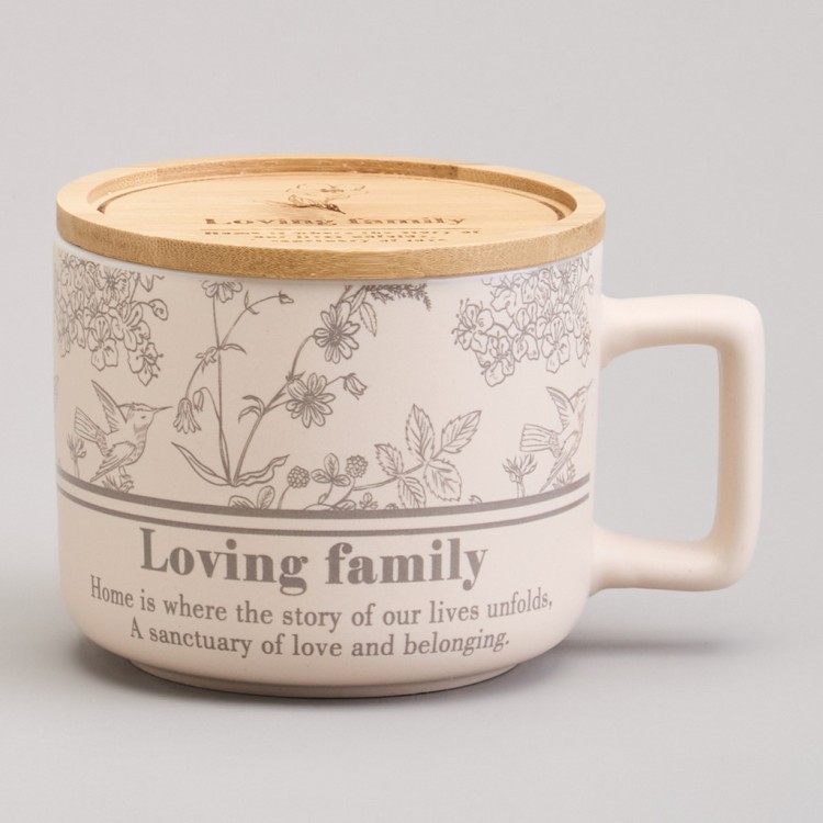 Кружка lefard 400мл с бамбуковой крышкой "sweet home" 9.6*8cm Lefard (756-476)