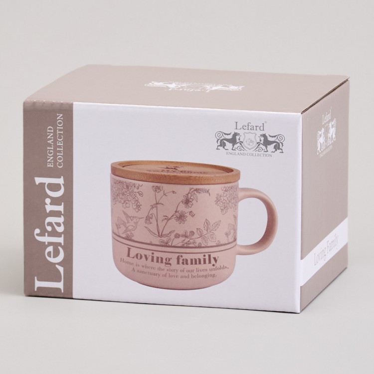 Кружка lefard 400мл с бамбуковой крышкой "sweet home" 9.6*8cm Lefard (756-476)