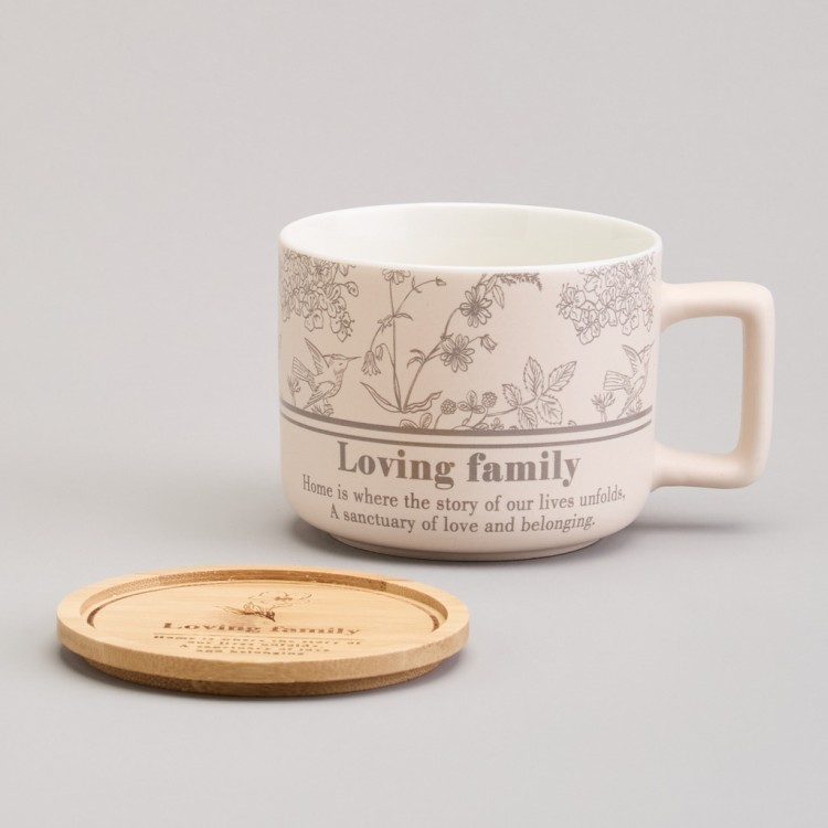 Кружка lefard 400мл с бамбуковой крышкой "sweet home" 9.6*8cm Lefard (756-476)