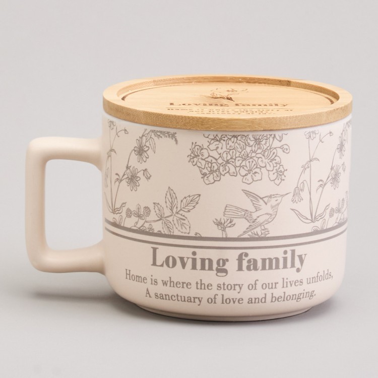 Кружка lefard 400мл с бамбуковой крышкой "sweet home" 9.6*8cm Lefard (756-476)