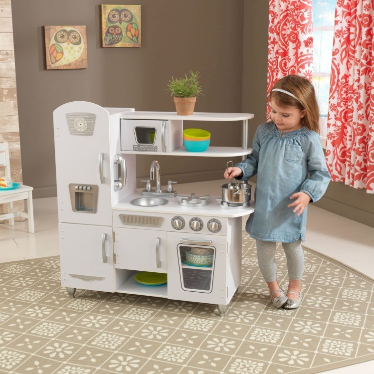 Детская игрушечная кухня из дерева "Винтаж", цвет Белый (White Vintage Kitchen) (53208_KE) Детская игрушечная кухня из дерева "Винтаж", цвет Белый (White Vintage Kitchen) (53208_KE)