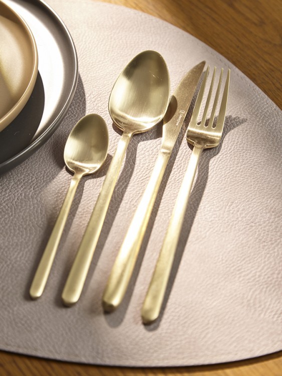 Набор столовых приборов pure, золотистые матовые, 16 пред. (78607)