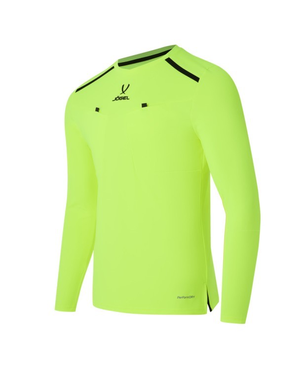 Футболка судейская с длинным рукавом JÖGEL DIVISION PerFormDRY Referee LS Tee, желтый неон (2123316) Футболка судейская с длинным рукавом JÖGEL DIVISION PerFormDRY Referee LS Tee, желтый неон (2123316)
