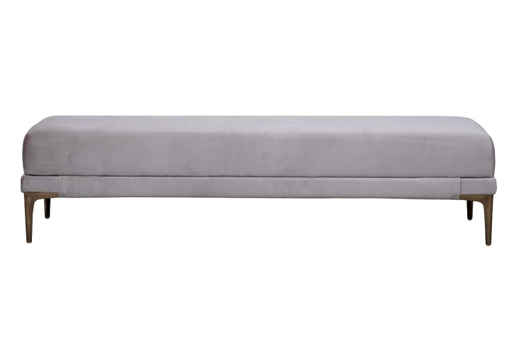 Банкетка Prima на метал опорах серая Velvet SER 40*160*40см (TT-00015982) Банкетка Prima на метал опорах серая Velvet SER 40*160*40см (TT-00015982)
