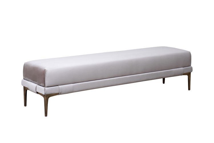 Банкетка Prima на метал опорах серая Velvet SER 40*160*40см (TT-00015982) Банкетка Prima на метал опорах серая Velvet SER 40*160*40см (TT-00015982)