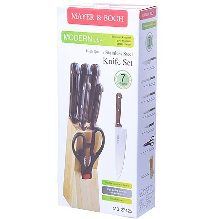 Набор ножей 7пр на подст. + ножницы Mayer&Boch (27425)