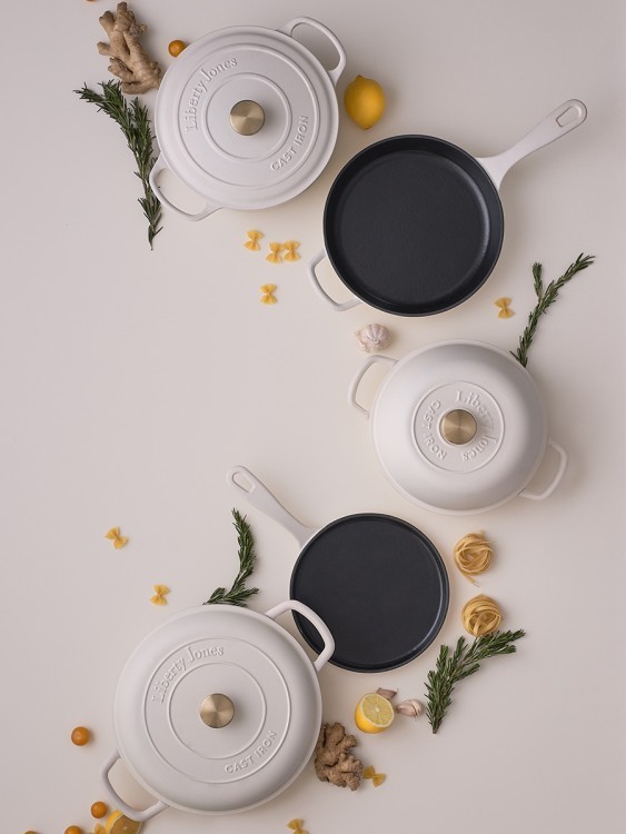 Сотейник с крышкой из коллекции "Шеффилд", D30 см, молочный (80252)