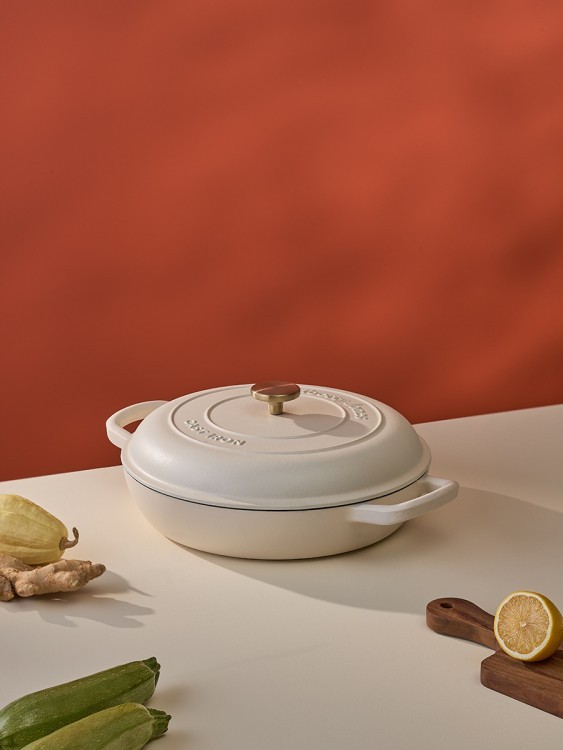 Сотейник с крышкой из коллекции "Шеффилд", D30 см, молочный (80252)