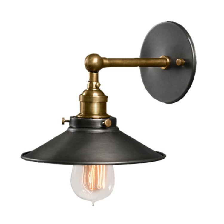 Бра Скон DTL9103, металл, brass/black, RESTORATION HARDWARE