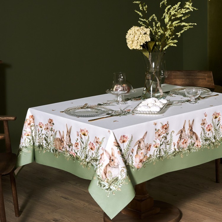 Скатерть "sense" 160х220см ,зеленый 100%хлопок, твил с пропиткой Lefard (850-753-21)