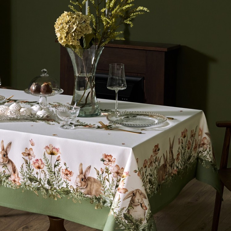 Скатерть "sense" 160х220см ,зеленый 100%хлопок, твил с пропиткой Lefard (850-753-21)