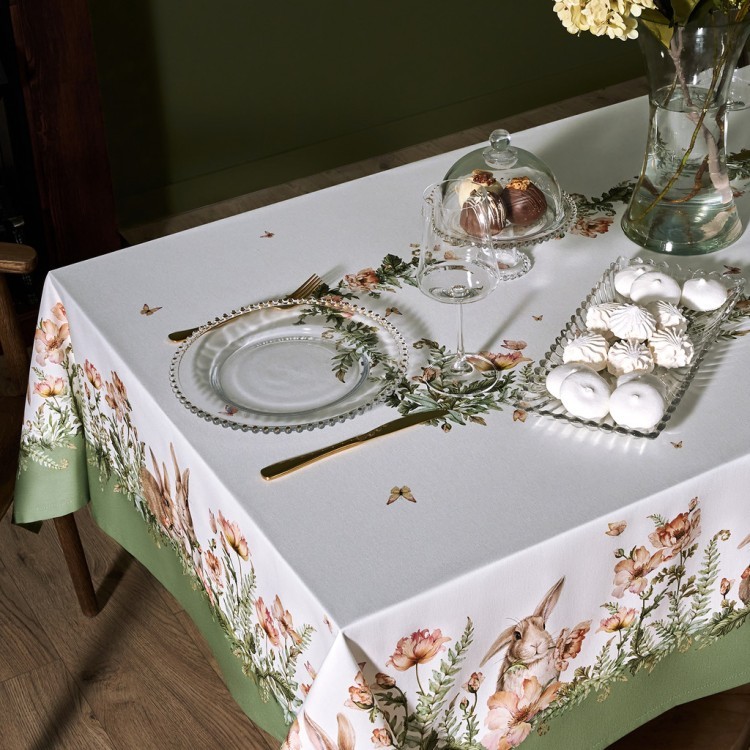 Скатерть "sense" 160х220см ,зеленый 100%хлопок, твил с пропиткой Lefard (850-753-21)