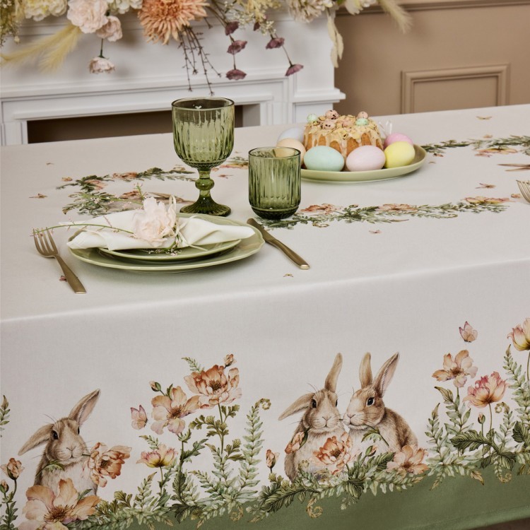 Скатерть "sense" 160х220см ,зеленый 100%хлопок, твил с пропиткой Lefard (850-753-21)