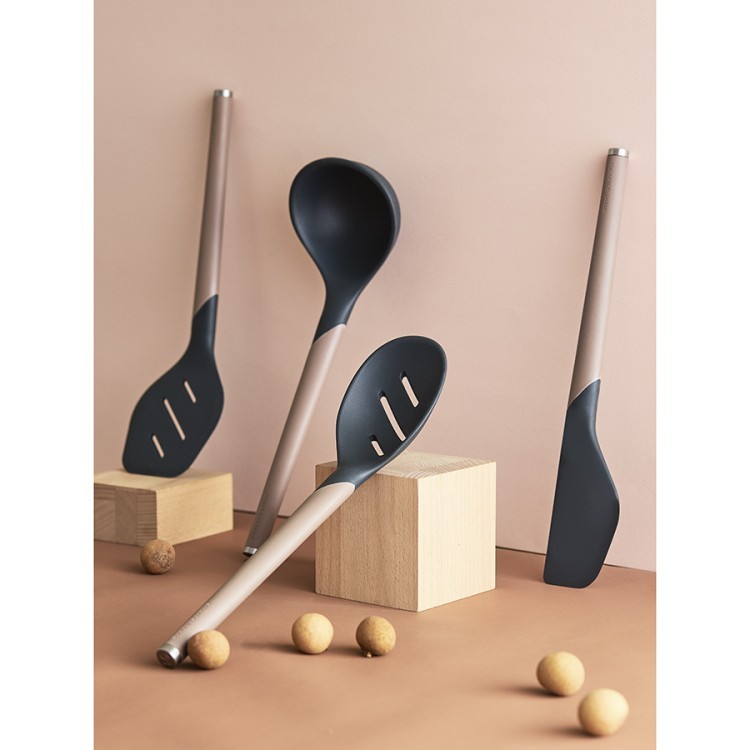 Лопатка с прорезями smartchef, 32 см, капучино-графит (76643)