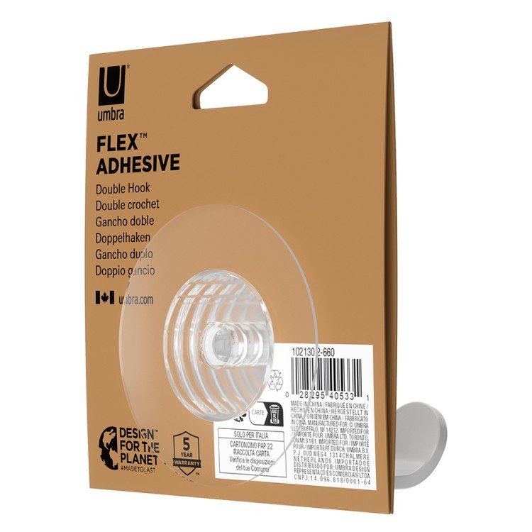 Крючок универсальный flex adhesive, белый (77090) Крючок универсальный flex adhesive, белый (77090)