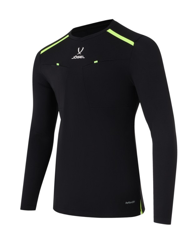 Футболка судейская с длинным рукавом JÖGEL DIVISION PerFormDRY Referee LS Tee, черный (2123322) Футболка судейская с длинным рукавом JÖGEL DIVISION PerFormDRY Referee LS Tee, черный (2123322)