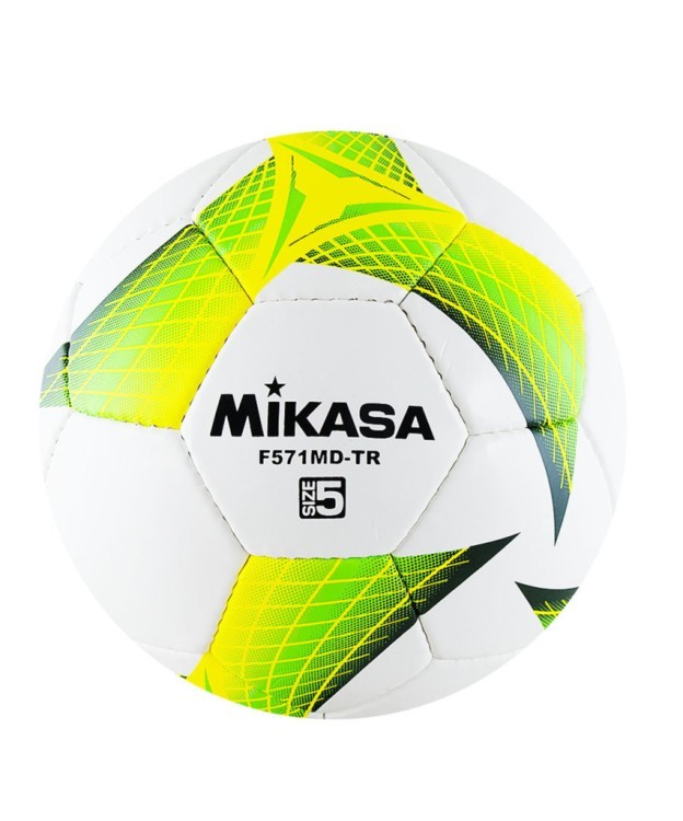 Мяч футбольный F571MD-TR-G, №5, белый/желтый/зеленый (1535571)