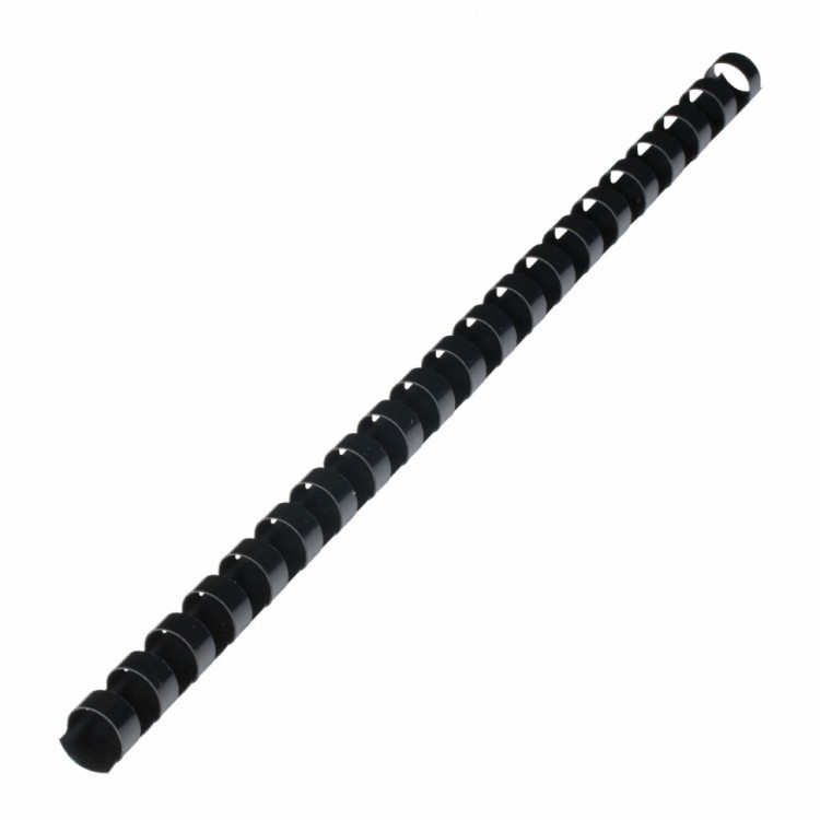 Пружины пластик. для переплета к-т 100 шт 12 мм (для сшив. 56-80 л.) черные Brauberg 530912 (1) (89961)