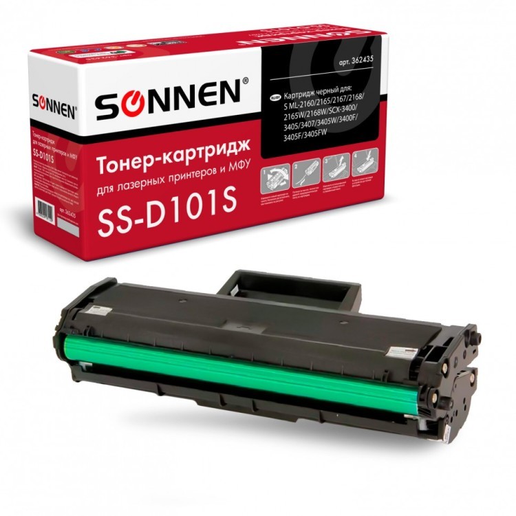 Картридж лазерный SONNEN SS-D101S для SAMSUNG ML2160-2168/SCX-3400/05-07 362435 (1) (93564)