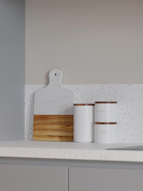 Банка керамическая для хранения соли, 400 мл, белая (70326)