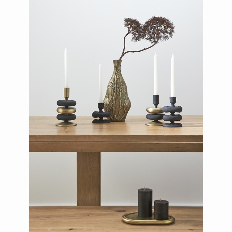 Подсвечник vivlend, 17 см, черный (76298)