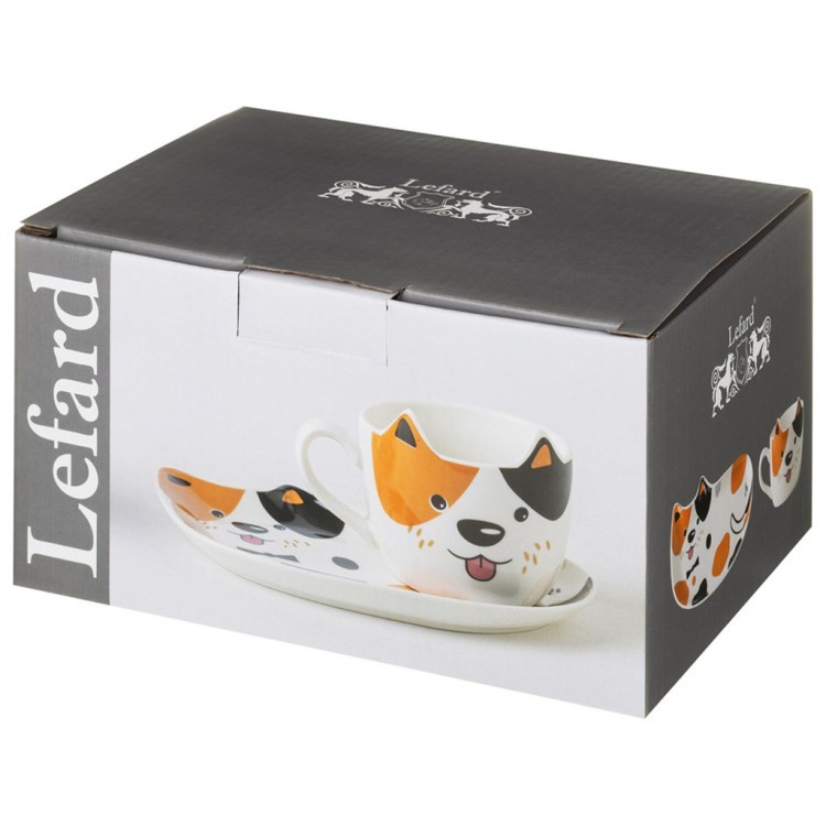 Набор для завтрака lefard "dog", 2 пр.: кружка 190 мл, тарелка 18*12 см Lefard (260-1118)