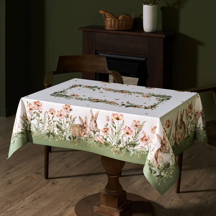 Скатерть "sense" 110х145см ,зеленый, твил100% хлопок с пропиткой Lefard (850-753-20)