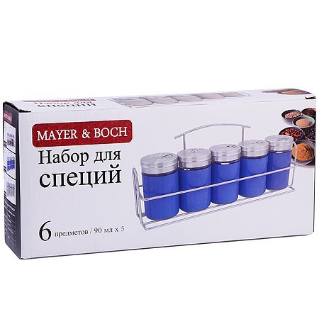 Набор для специй на подставке 6пр стекло/нерж (16 специй внутри) Mayer&Boch (40482) Набор для специй на подставке 6пр стекло/нерж (16 специй внутри) Mayer&Boch (40482)