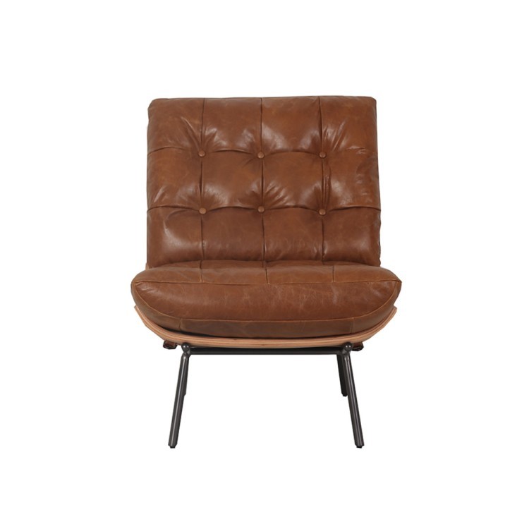 Полукресло C0340-1D/B65#, Кожа, Cuba brown, ROOMERS FURNITURE Полукресло C0340-1D/B65#, Кожа, Cuba brown, ROOMERS FURNITURE