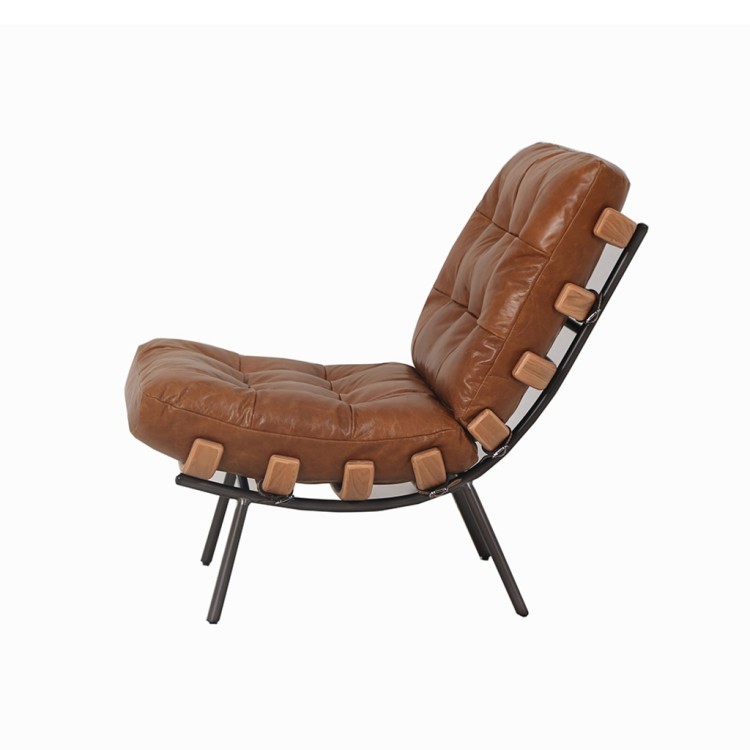 Полукресло C0340-1D/B65#, Кожа, Cuba brown, ROOMERS FURNITURE Полукресло C0340-1D/B65#, Кожа, Cuba brown, ROOMERS FURNITURE